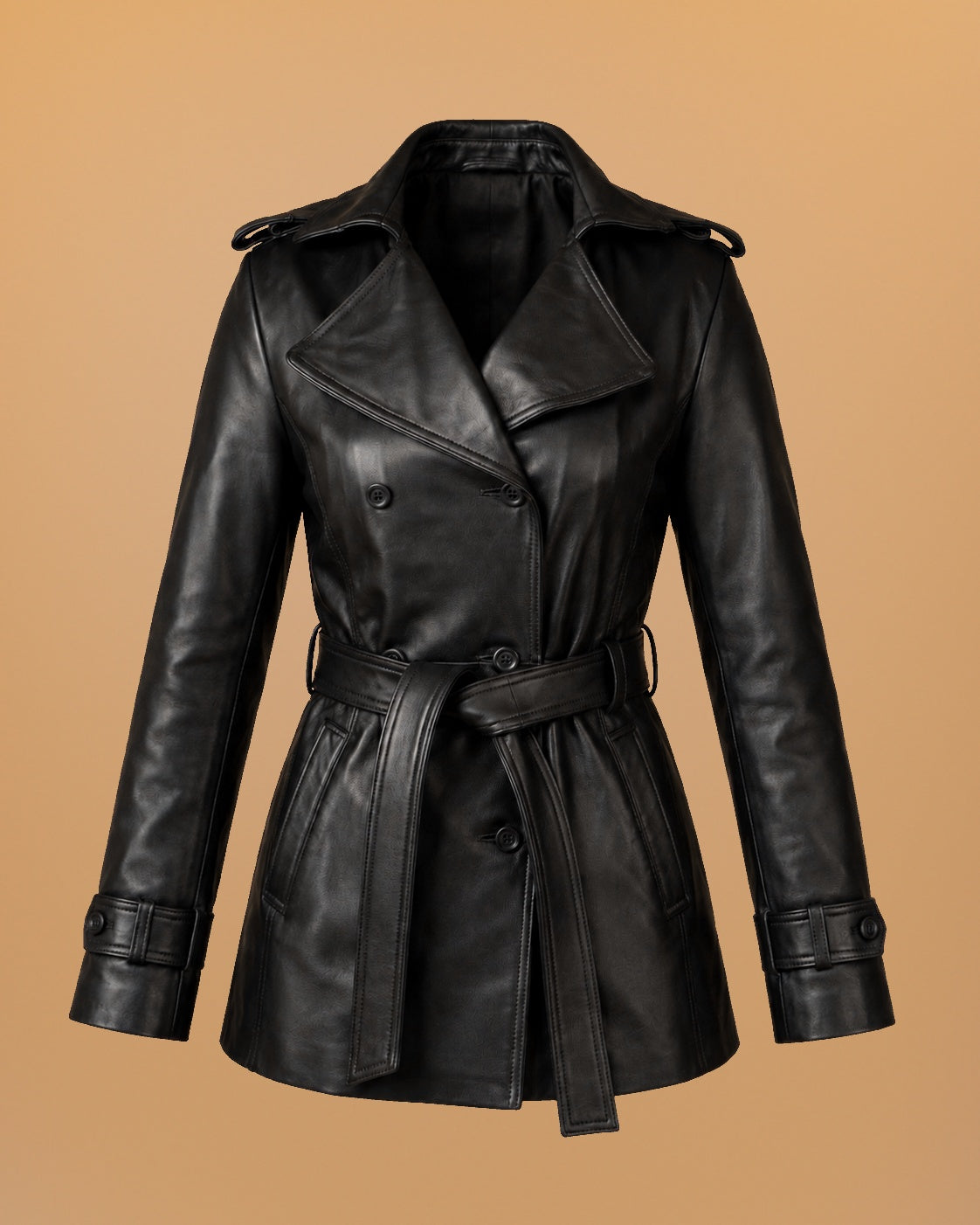OCEANICA - Trench negro corto - 1-frontal-apose