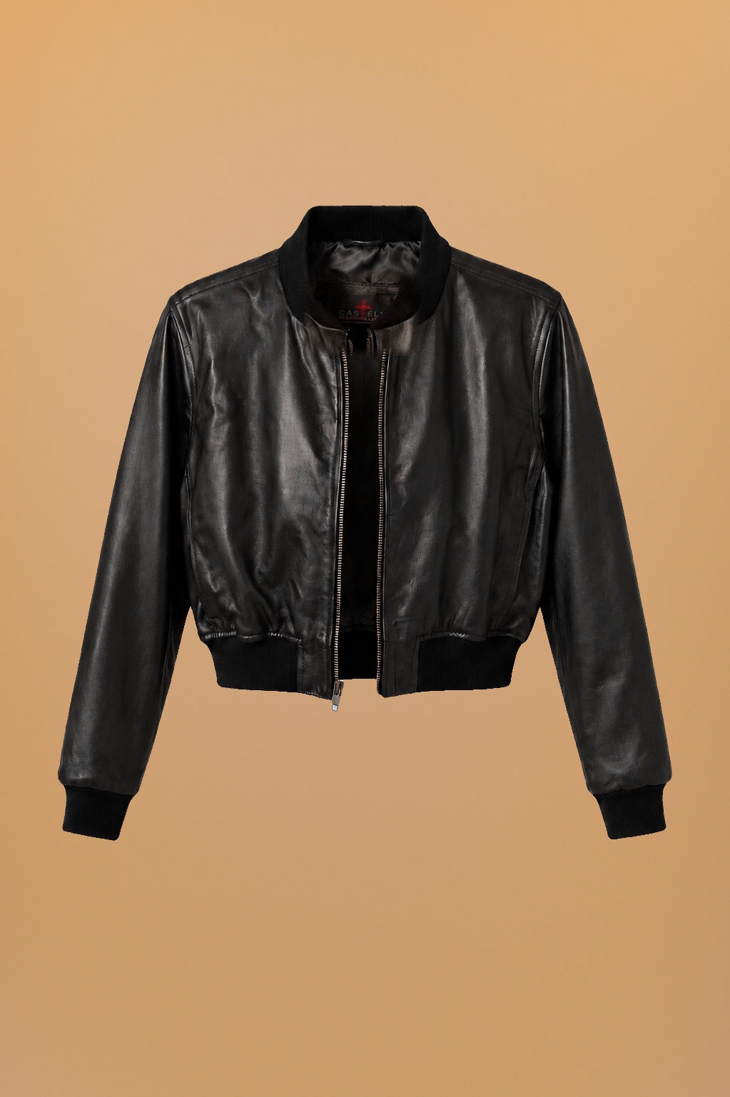 MARLEY - Chamarra bomber corta negra - 1-frontal-apose