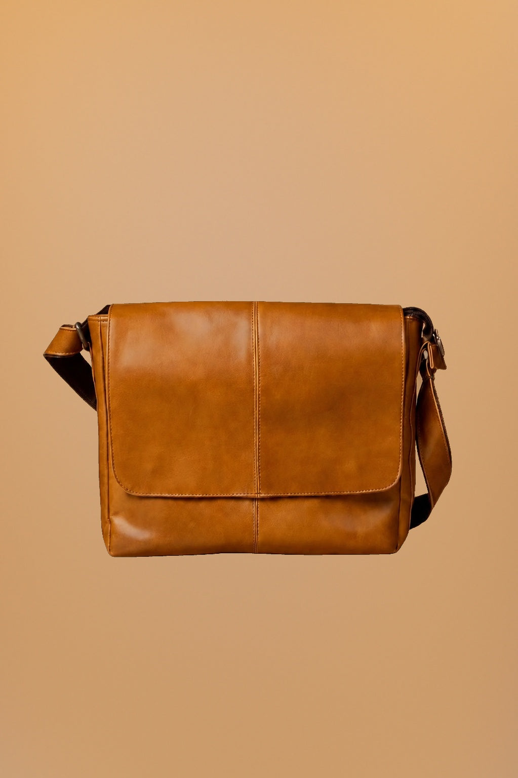 VERDICT - Bolsa messenger cognac claro - 1-frontal