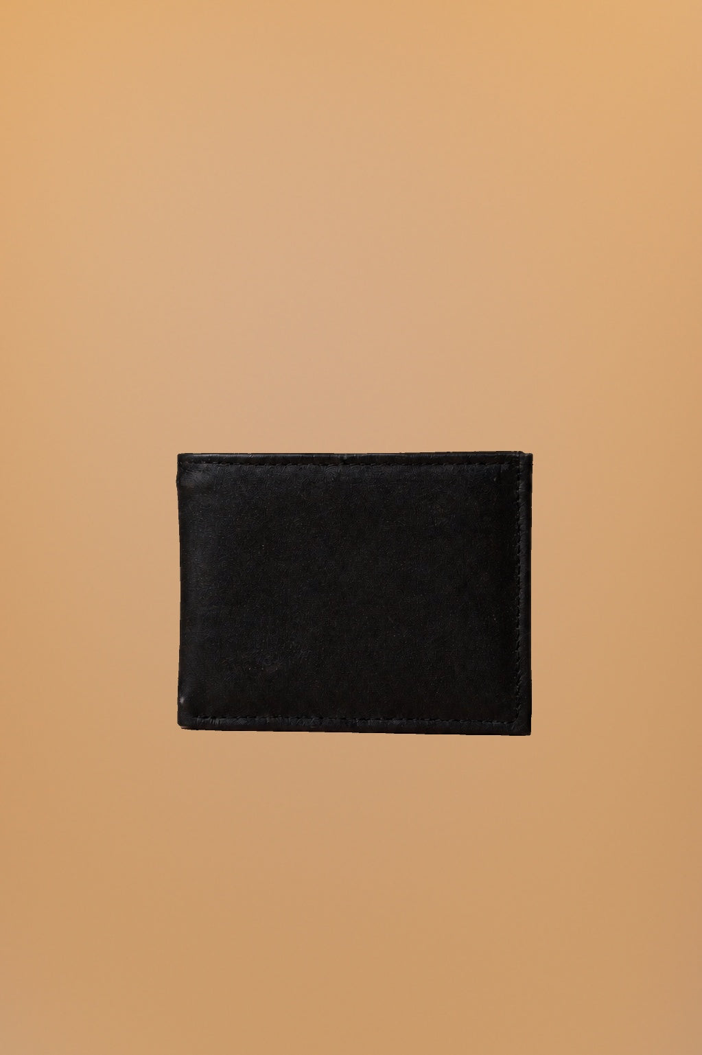Cartera bifold de piel negra - 1-vista