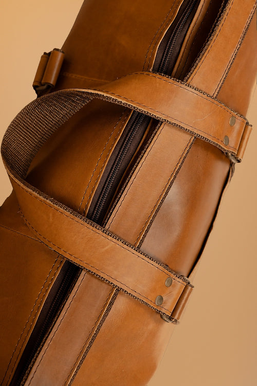 LOUNGE Bolsa de mano de piel cognac - 2-detalle