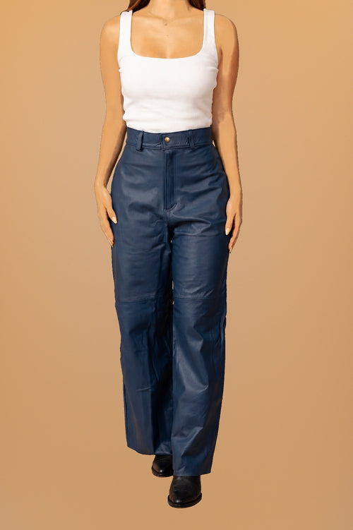 ARASAKA - Pantalon azul marino - 2-modelo
