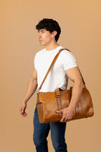 LOUNGE Bolsa de mano de piel cognac - zavlo_visual (4)
